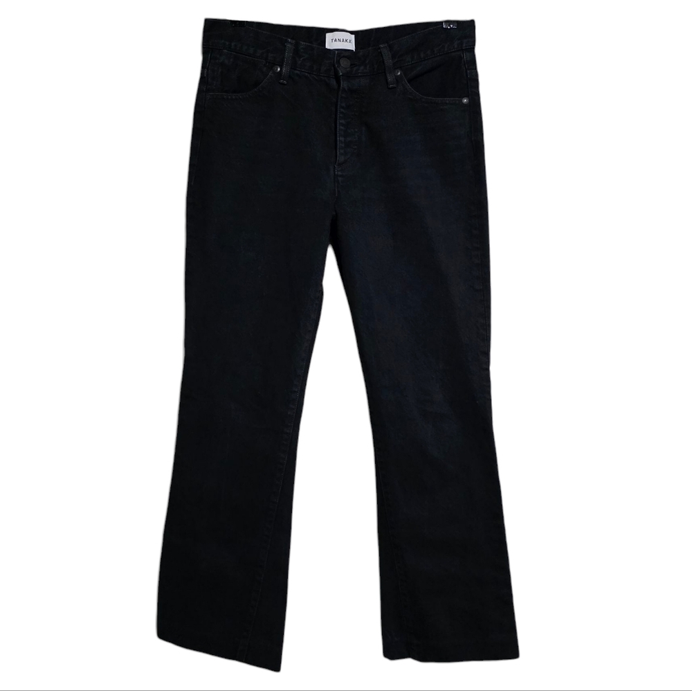 Tanaka The Boots Jean Trousers in Overdyed Black Size 28
